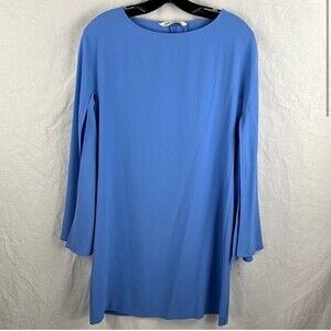 Zara Blue dress tunic split sleeve dress Size Small Cornflower Blue